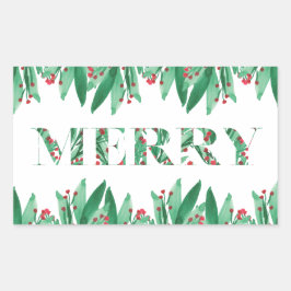 MERRY-dekal Rektangulärt Klistermärke