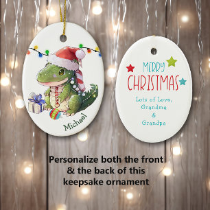 Merry Dinosaur Kids jul Julgransprydnad Keramik