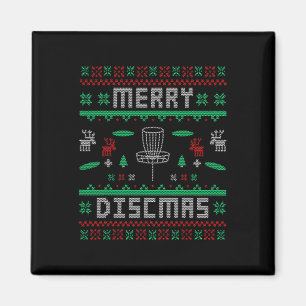 Merry Discmas Disk Golf Ugly jul Merry Chris Magnet