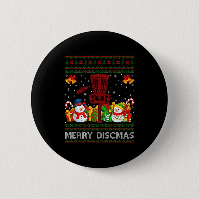 Merry Discmas Ugly Xmas Sweaters Funny Disc Golf C Knapp (Framsida)