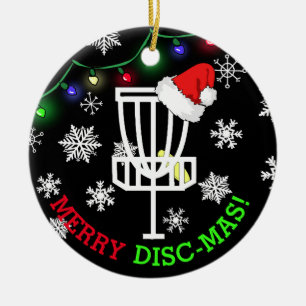 Merry Disk-Mas Funny Disk Golf-jul Julgransprydnad Keramik