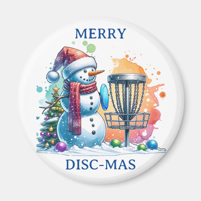 Merry Disk-mas | Guldjul Magnet (Framsidan)