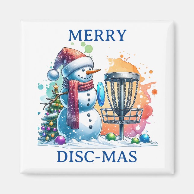 Merry Disk-mas | Guldjul Magnet (Framsidan)