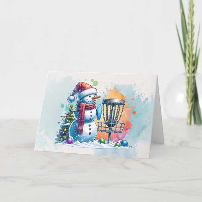 Merry Disk-mas | Jul på skivgolf-Personligen Kort (Framsida)