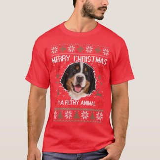 Merry Dogmas Australian shepherd Hund jul, Ugl T Shirt