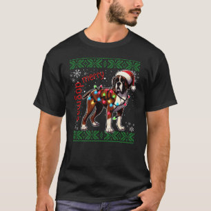 Merry Dogmas Boxer Hund Ugly jul Sweater T Shirt