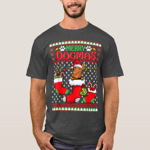 Merry Dogmas Doberman Hund Funny Ugly jul Xma T Shirt