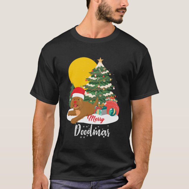 Merry Doodmas Funny jul Labour Doodle L T Shirt (Framsida)