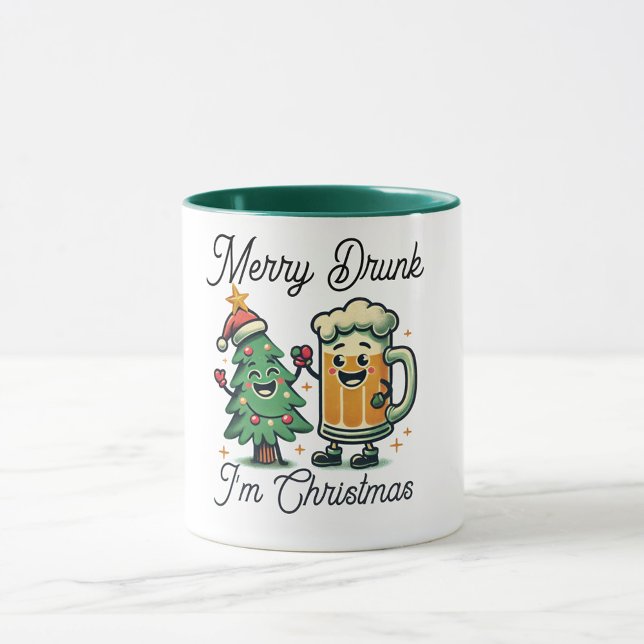 Merry Drunk Funny Christmas  Mugg (Skapare uppladdad)