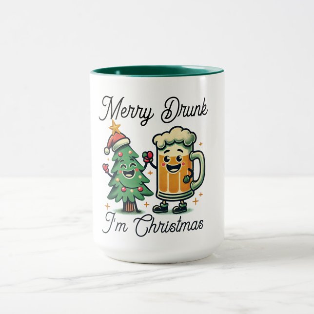 Merry Drunk Funny Christmas  Mugg (Skapare uppladdad)