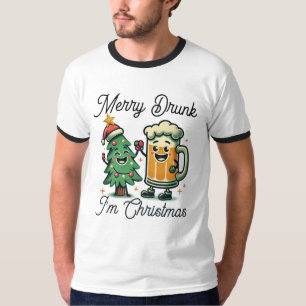 Merry Drunk Funny jul T Shirt