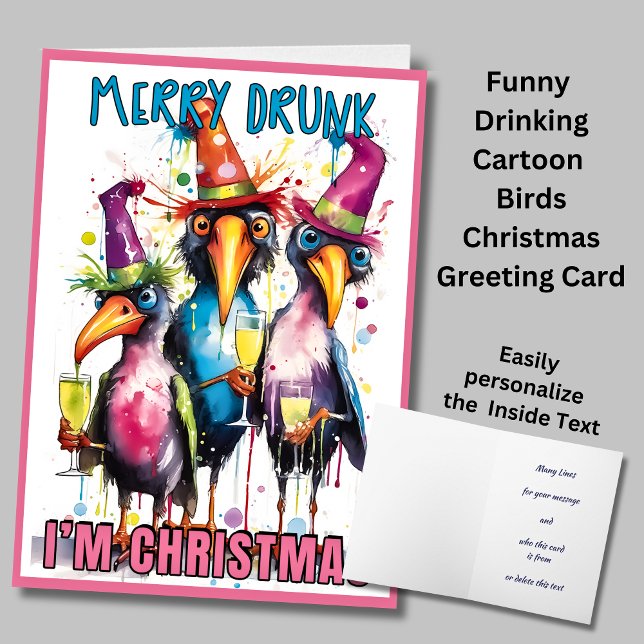 Merry Drunk I är jul, Lusj Hälsning Kort (Skapare uppladdad)