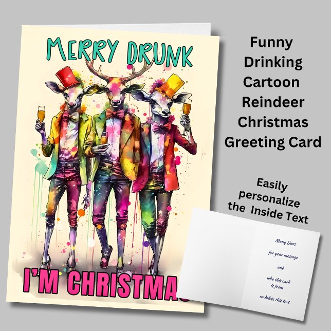 Merry Drunk I är jul, Lusj Hälsning Kort (Skapare uppladdad)