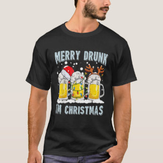 Merry Drunk I'M jul God jul Reinbeer Colo T Shirt