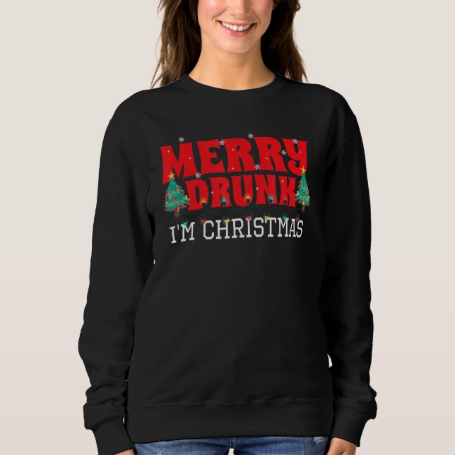 Merry Drunk, jag är jul T Shirt (Framsida)