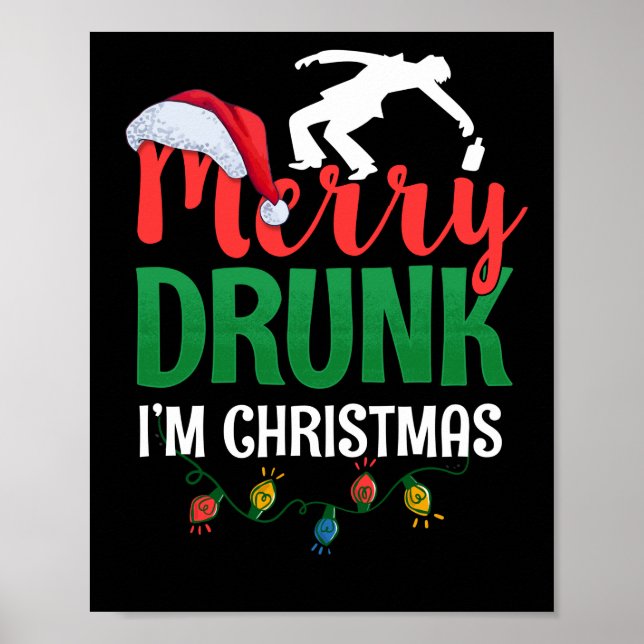 Merry Drunk, jag är julfina Helgdagar som dricker Poster (Framsidan)