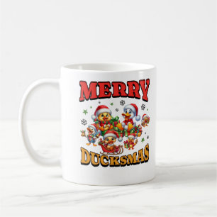 Merry Duckmas Cute jul Anka Älskare Julafton Kaffemugg