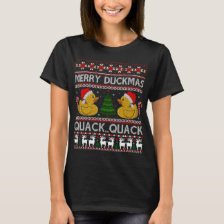 Merry Duckmas Ugly jul Sweater Anka Älskare Gi T Shirt