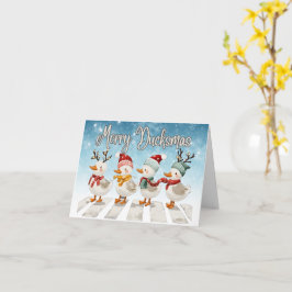 Merry Ducksmas julhälsningskort Kort