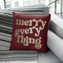 Merry each Sak Guld Struktur Helgdag Kudde