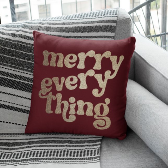 Merry each Sak Guld Struktur Helgdag Kudde (Skapare uppladdad)