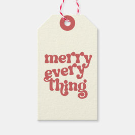 Merry each Sak Typography Helgdag Presentetikett
