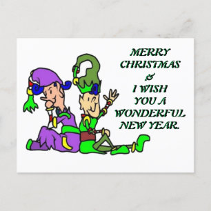 Merry elf 1 vykort