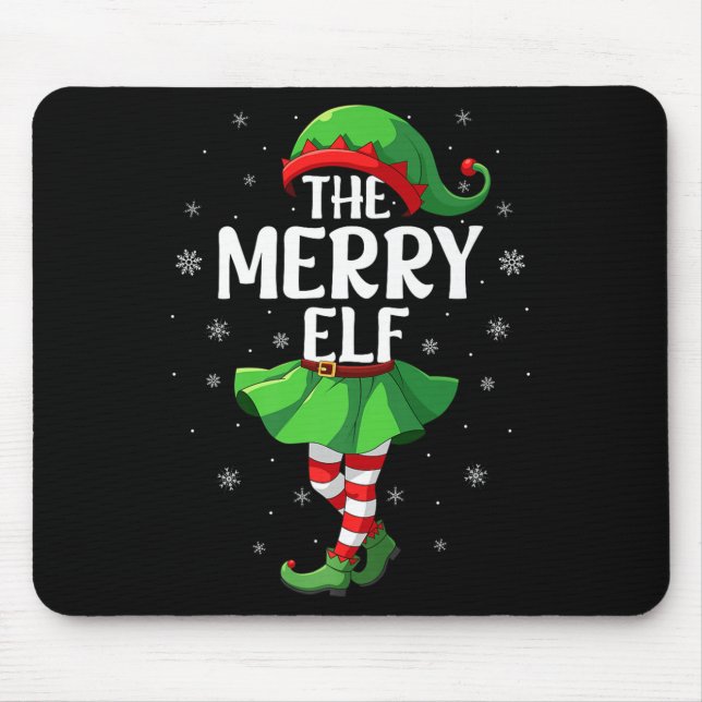 Merry Elf Christmas Girls Women Elf Squad Xmas Fam Musmatta (Framsidan)