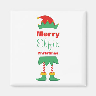 Merry Elfin-hatten från Julen, strandade strumpor Magnet