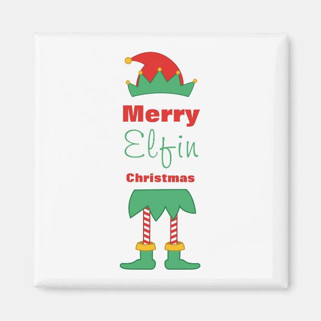 Merry Elfin-hatten från Julen, strandade strumpor Magnet (Framsidan)
