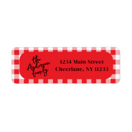 Merry Era Bright Funny One Photo Red Christmas Returadress Etikett