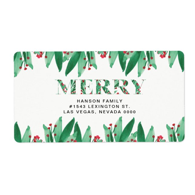 MERRY-etikett Fraktsedel (Framsidan)