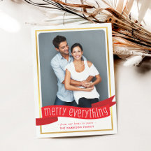 MERRY EVERYTHBANNER fotomodern guld red