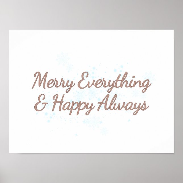 Merry Everything & Happy Always, holiday warmth, Poster (Framsidan)