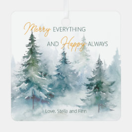 Merry Everything Happy Always Winter Trees Julgransdekoration