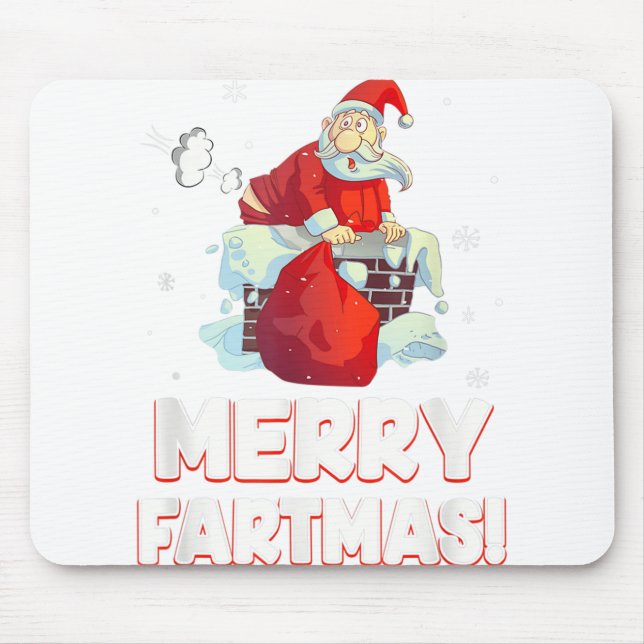 Merry fartmas jultomten farting christmas musmatta (Framsidan)