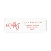 Merry Faux Ro Gold Foil | HELGDAG ADRESSETIKETTER