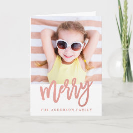 Merry Faux Ro Gold Foil | Helgdag-fotokort Helgkort
