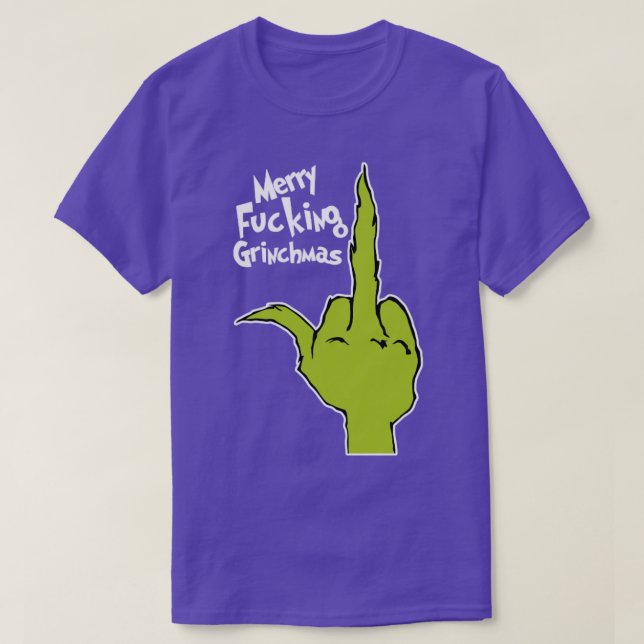 Merry Fcking Grinchmas T Shirt (Design framsida)