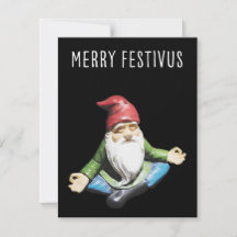 Merry Festivus Gnome-julkort
