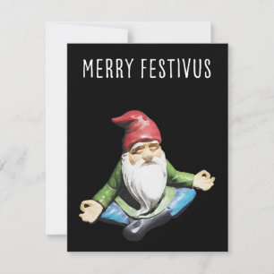 Merry Festivus Gnome-julkort Kort
