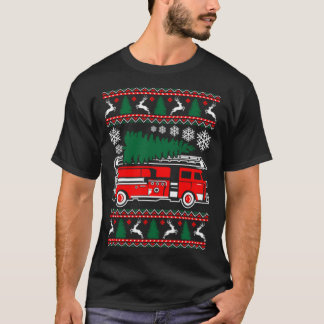 Merry Firefighter Ugly jul Sweater Funny Tsh T Shirt
