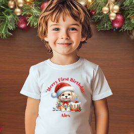 Merry First Birthday Baby Gift T Shirt