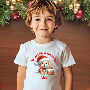 Merry First Birthday Baby Gift T Shirt