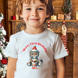 Merry First Birthday Baby Gift T Shirt