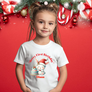 Merry First Birthday Baby Gift T Shirt