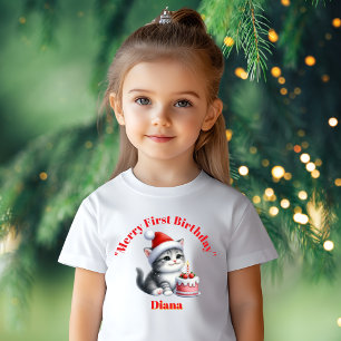 Merry First Birthday Baby Gift T Shirt