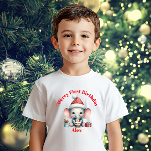 Merry First Birthday Baby Gift T Shirt
