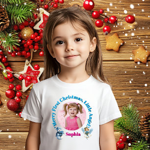 Merry First jul Little Angel Photo Gift T Shirt