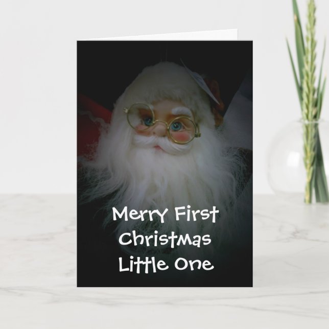 Merry First jul Little One (Jultomten) Helgkort (Framsida)